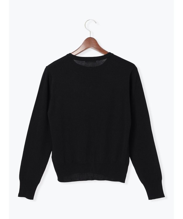 Te chichi フロントレースクルーネックカーディガン ブラック