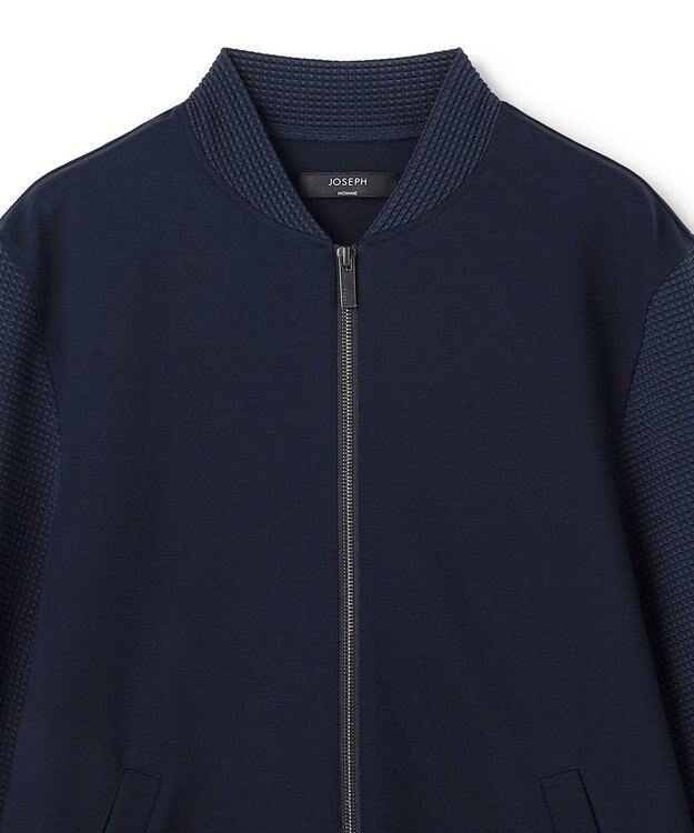 JOSEPH HOMME 【オリジナル素材】ライトタックジャージー ジップアップブルゾン ネイビー系