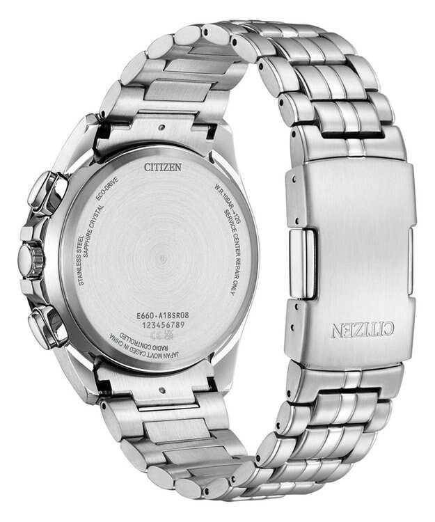 CITIZEN 【限定モデル】青い海の揺らめきを表現した「UNITE with BLUE」エコ・ドライブ電波時計クロノグラフ シチズンコレクション CB5874-81L ブルー