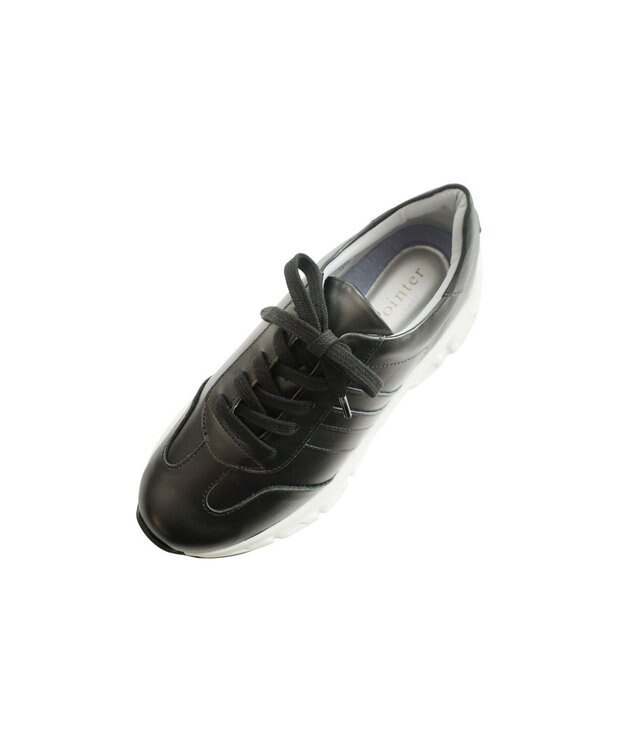 Pointer 日本製 本革 穴開きソールスニーカー ブラック