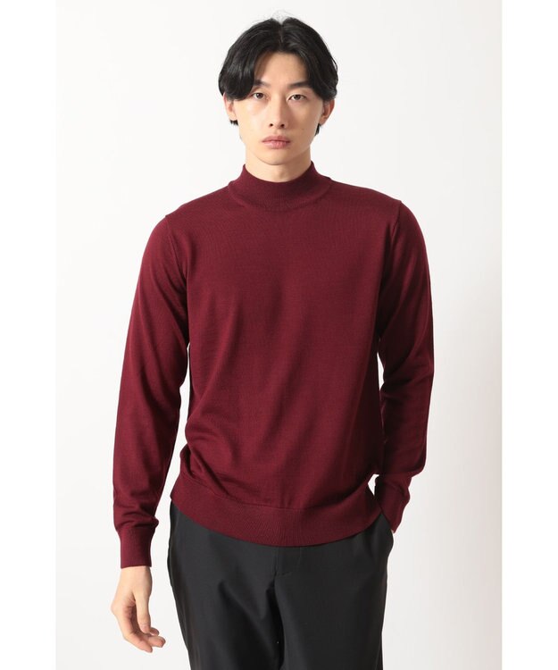 DAKS モックネック ニットプルオーバー パープル