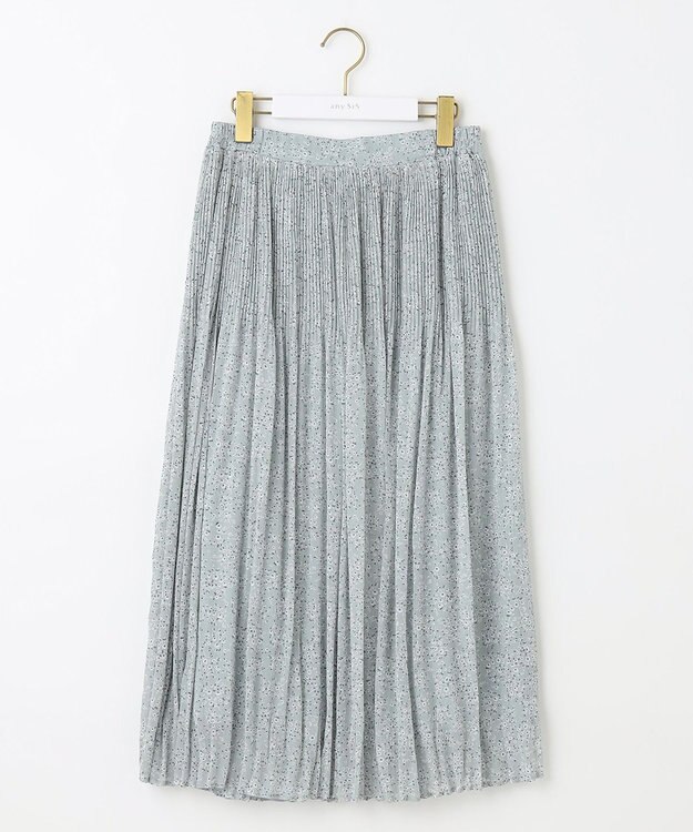 ANY SIS 【洗える】クリスタルプリーツフラワー スカート ミント系