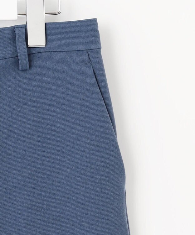 自由区 【裏起毛/撥水加工】TRギャバ ストレートパンツ ダルブルー系