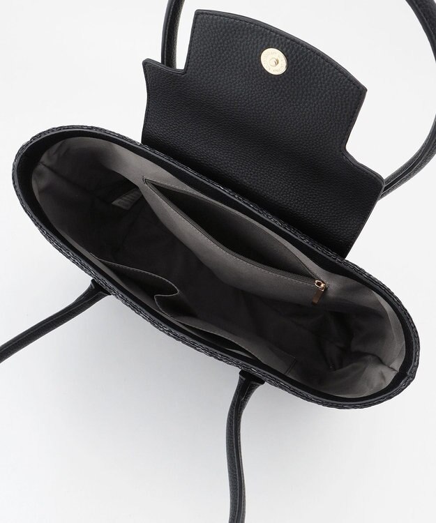 LA BAGAGERIE フラップかごトートバッグ ブラック