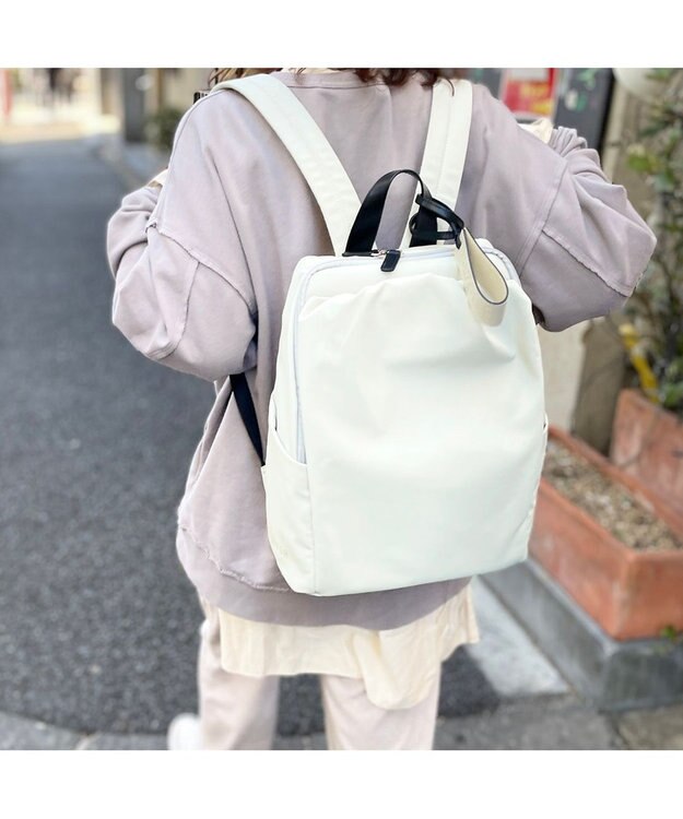 PELLE BORSA 13インチPCギャザーリュック Cheers チアーズ 4650 アイボリー
