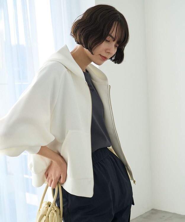 UNFILO L ダブルフェイス ZIPパーカー オフ