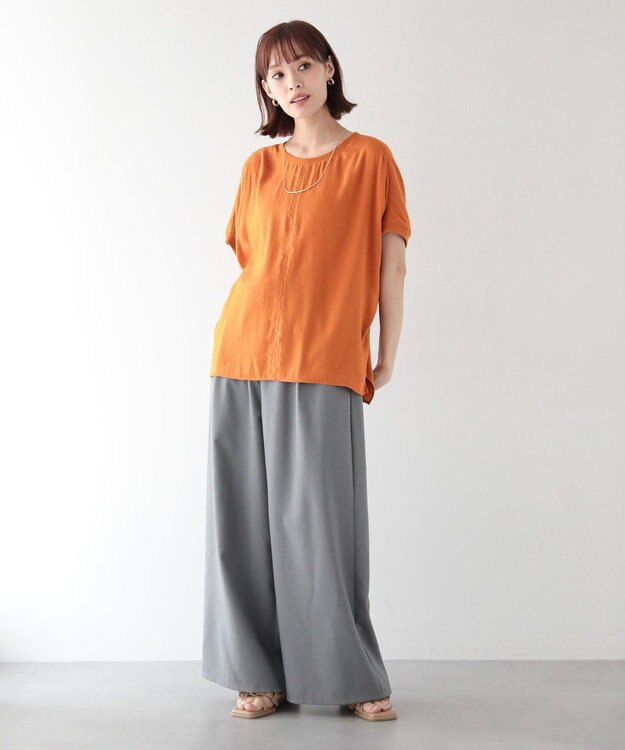 Green Parks Ｔブラウスドルマンスリーブプルオーバー Orange