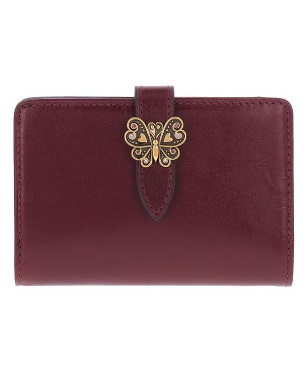 ANNA SUI ロジェ 内ファスナーミニ財布 ワイン