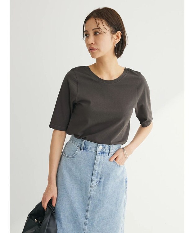 Green Parks ・ＳＵＧＡＲ　ＳＰＯＯＮ　２ｗａｙハーフスリーブＴＥＥ Charcoal Gray