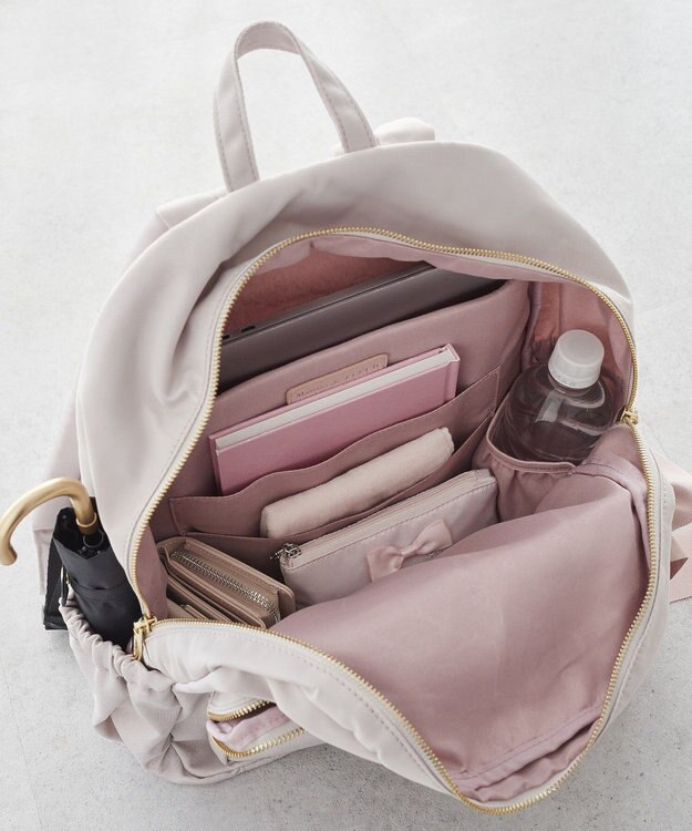 Maison de FLEUR 撥水加工キャリーオンリュック Grayish Pink