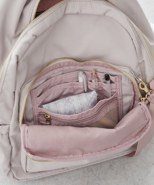 Maison de FLEUR 撥水加工キャリーオンリュック Grayish Pink