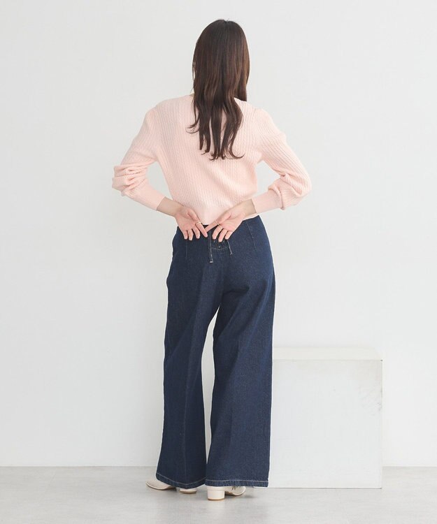 earth music&ecology ミニケーブルコンパクトカーディガン Light Pink