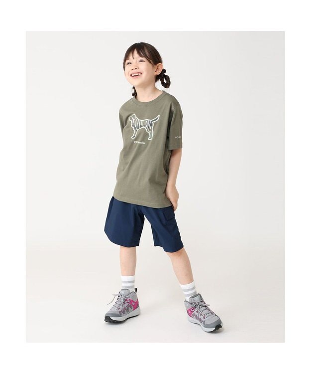 Columbia Columbia/ 【KIDS】バレークリークショートスリーブグラフィックシャツ /コロンビア Stone Green、 Friendly Fun