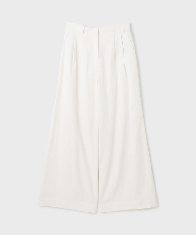 GRACE CONTINENTAL ストレッチワイドパンツ ホワイト