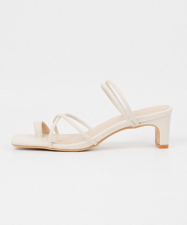 BONTRE 【PRECIEUX JOUET/プレシュウジュエ】ナロートングセットバックヒールサンダル/016PJ エクリュ