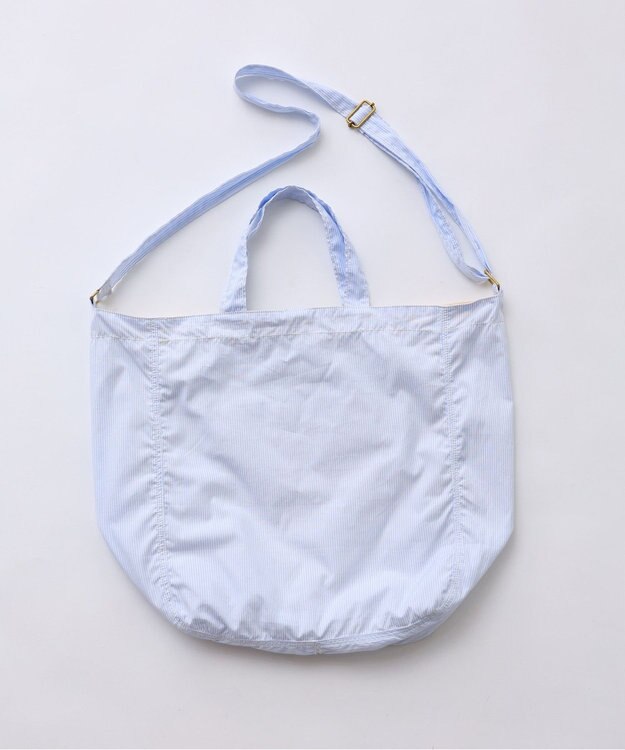 LENO NEWS PAPER BAG CANDY STRIPE / ニュースペーパーバッグ SAXE BLUE