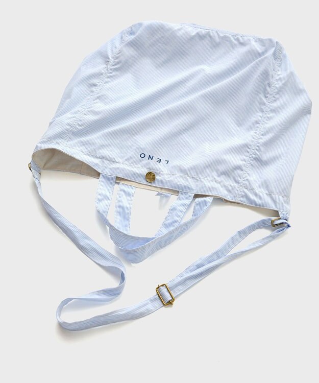 LENO NEWS PAPER BAG CANDY STRIPE / ニュースペーパーバッグ SAXE BLUE