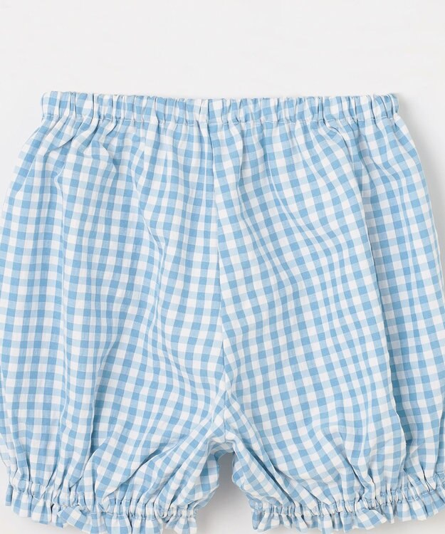 組曲 KIDS 【80-90㎝】ギンガム セットアップ ブルー系3