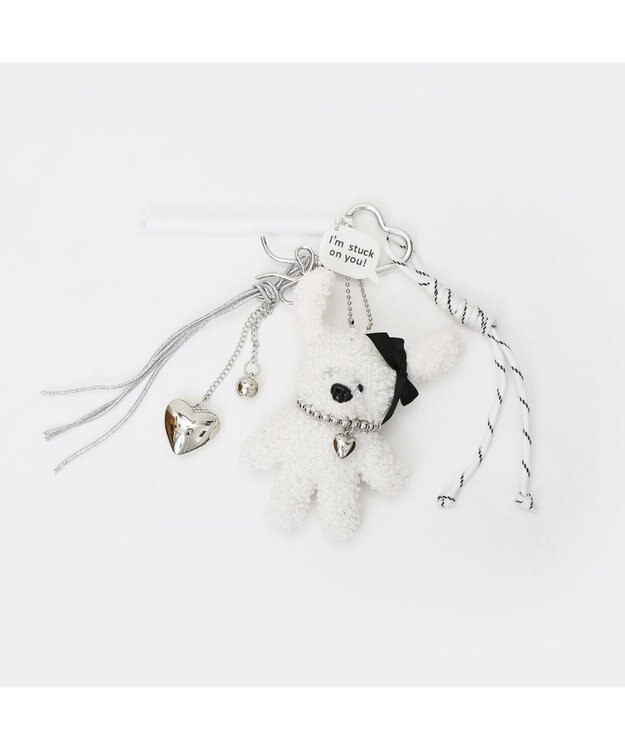 UNBILLION カシュカシュ cachecache / クマハートカラビナチャーム ホワイト