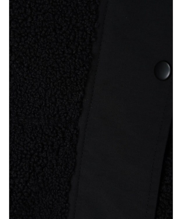 Green Parks ボアミドル丈ベスト Black