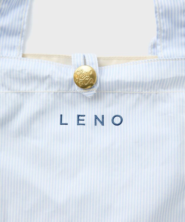 LENO NEWS PAPER BAG CANDY STRIPE / ニュースペーパーバッグ SAXE BLUE