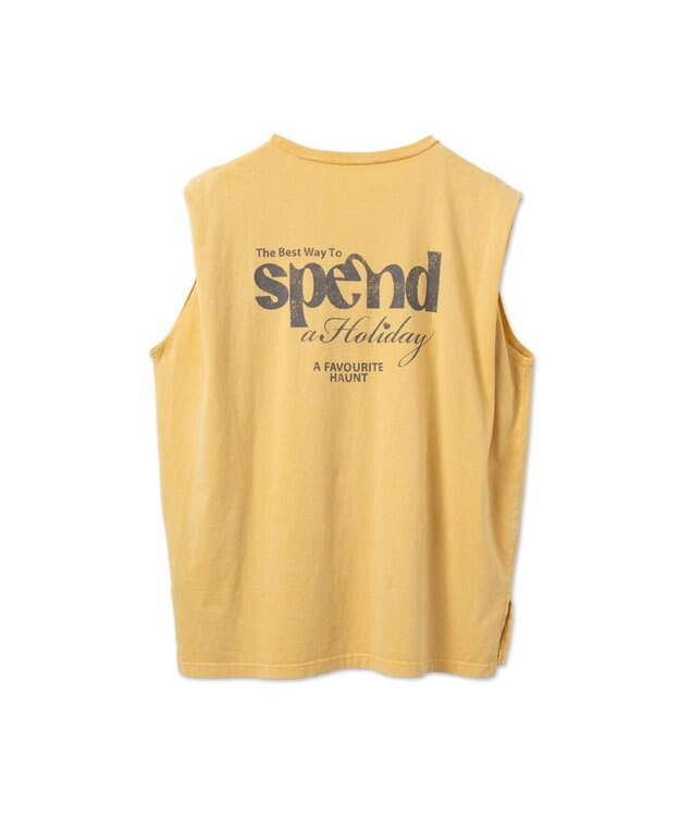 WEGO ヴィンテージウォッシュタックノースリーブT マスタード