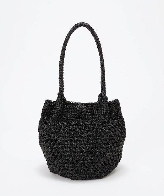 TOPKAPI 【TREASURE TOPKAPI】メタリック ラウンド トートバッグ ブラック