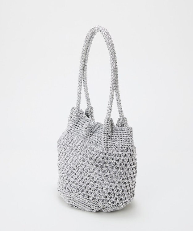 TOPKAPI 【TREASURE TOPKAPI】メタリック ラウンド トートバッグ シルバー