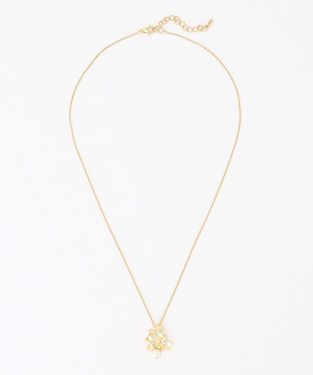 組曲 メタルフラワーネックレス ゴールド系