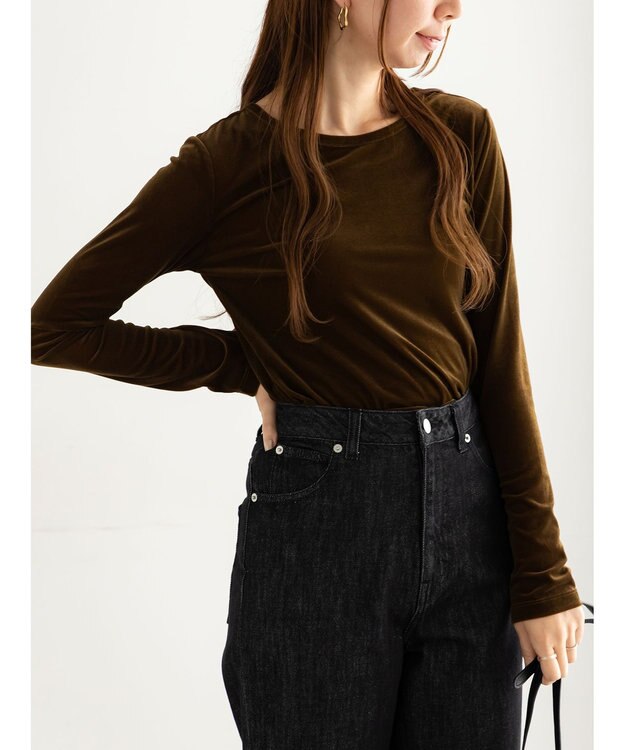 Te chichi シアーベロアトップス《2025Autumn catalog vol.2 item》 ブラウン