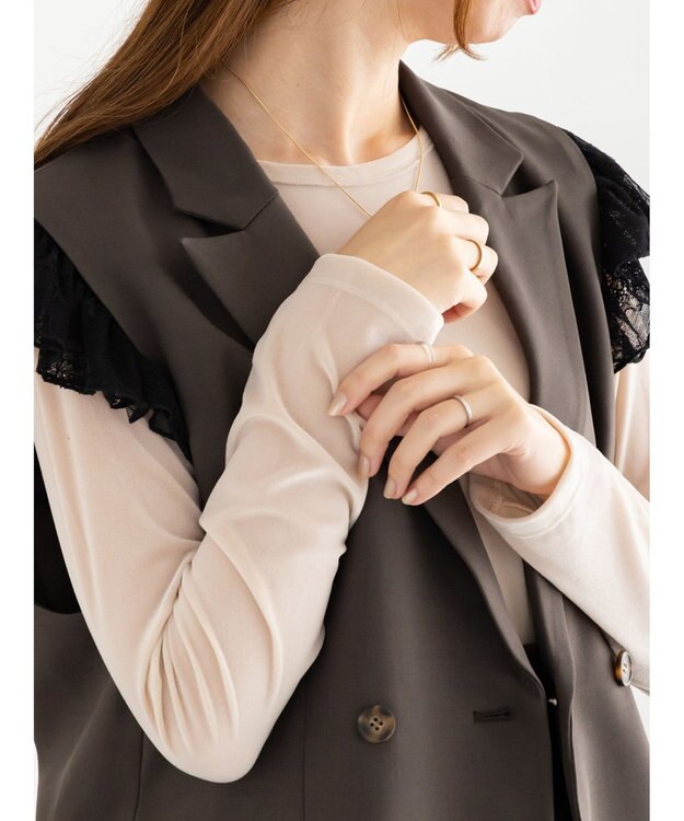 Te chichi シアーベロアトップス《2025Autumn catalog vol.2 item》 ベージュ