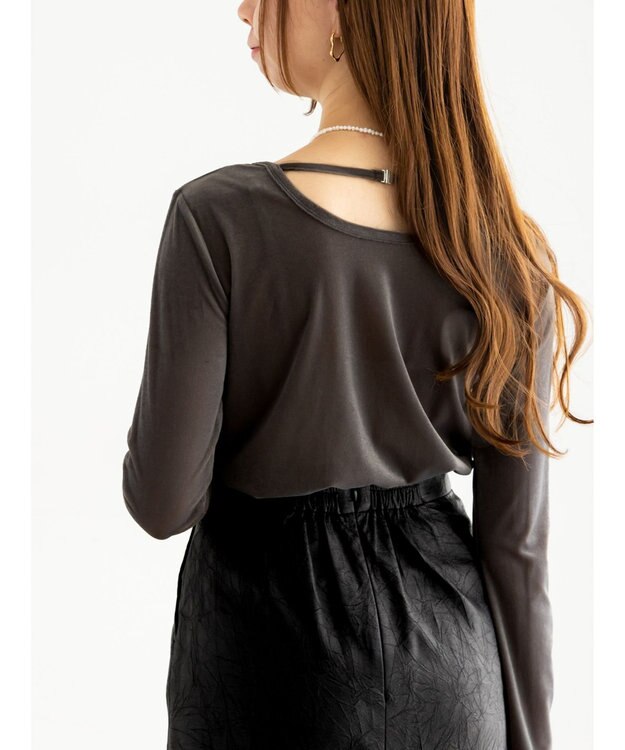 Te chichi シアーベロアトップス《2025Autumn catalog vol.2 item》 チャコールグレー