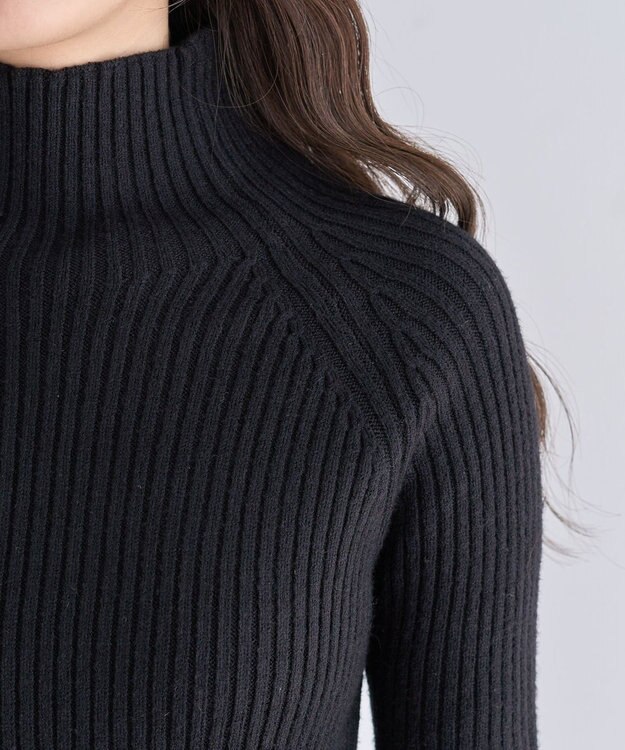 Green Parks ・Ｐｅｔｉｔ　Ｆｌｅｕｒ　ボトルネックリブニット Black