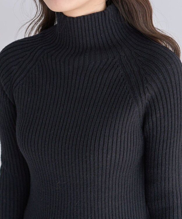 Green Parks ・Ｐｅｔｉｔ　Ｆｌｅｕｒ　ボトルネックリブニット Black