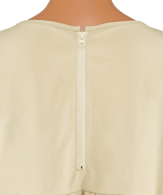 San-ai Resort（三愛水着楽園） 【WEB限定】5点セット キャップ付きUVカットタンキニ+ティアードラッシュセット水着【BeachQueen(ビーチクイーン）】 ベージュ