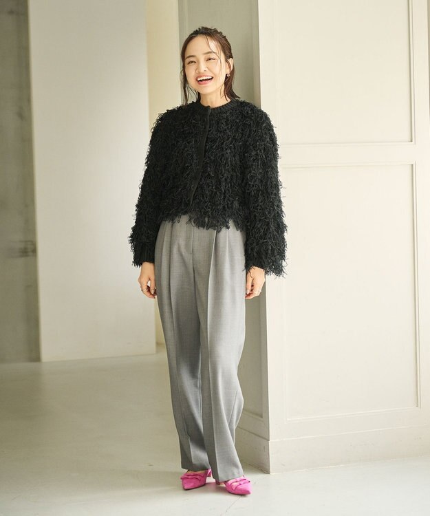 #Newans 2タックセンタープレスパンツ ライトグレー