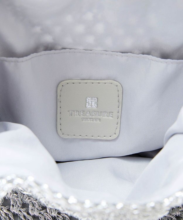 TOPKAPI 【TREASURE TOPKAPI】メタリック ラウンド トートバッグ シルバー