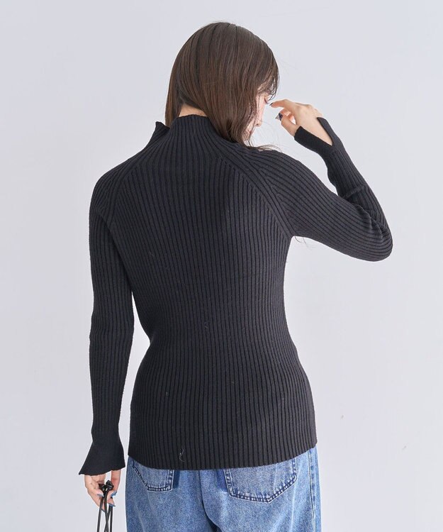 Green Parks ・Ｐｅｔｉｔ　Ｆｌｅｕｒ　ボトルネックリブニット Black