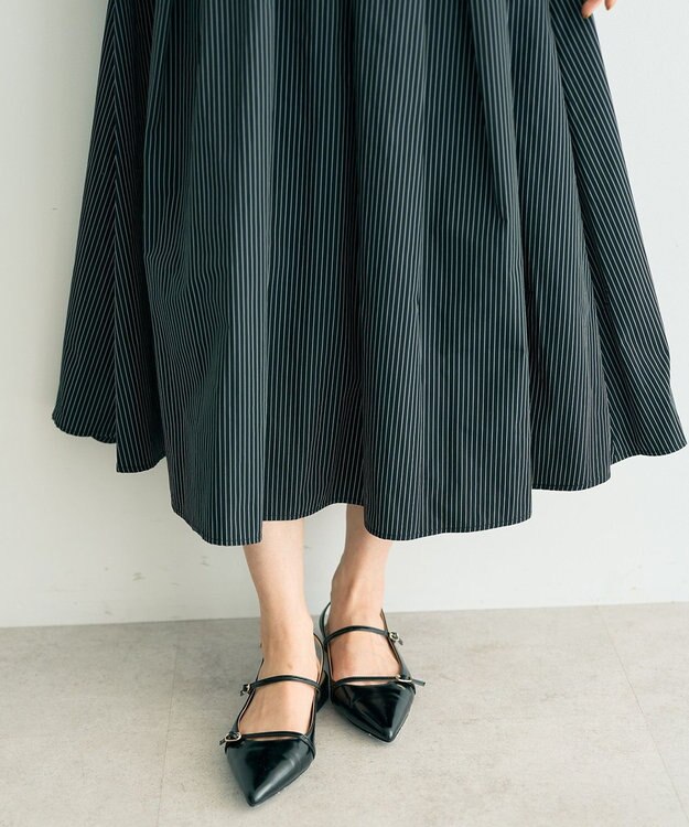 YECCA VECCA タックフレアスカート Dot