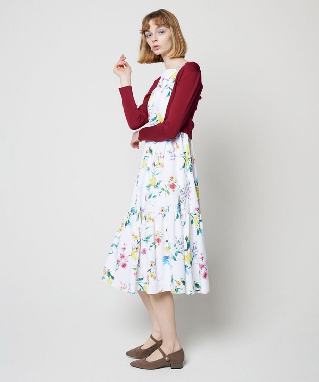 TOCCA 【接触冷感＆UVカット】【洗える】SQUARE BOLERO ボレロ ワイン系