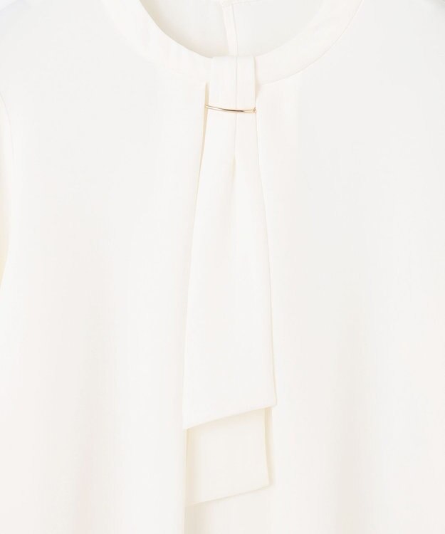 ANY L 【洗濯機可/2WAY】ボウタイブラウス オフ