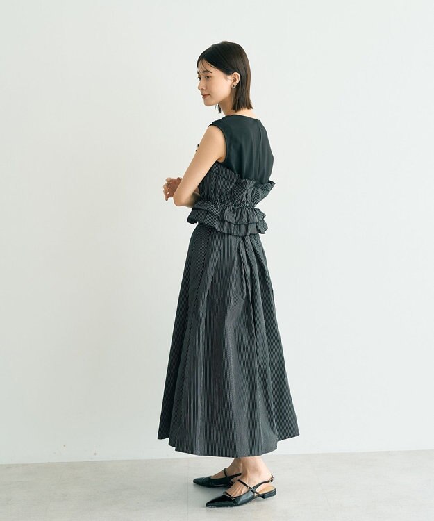 YECCA VECCA タックフレアスカート Dot