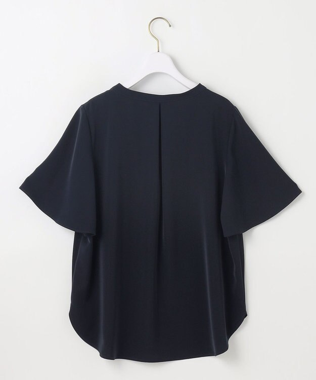 ANY SIS S 【接触冷感・吸水速乾・UVカット】サラキレイ スキッパー ブラウス ネイビー