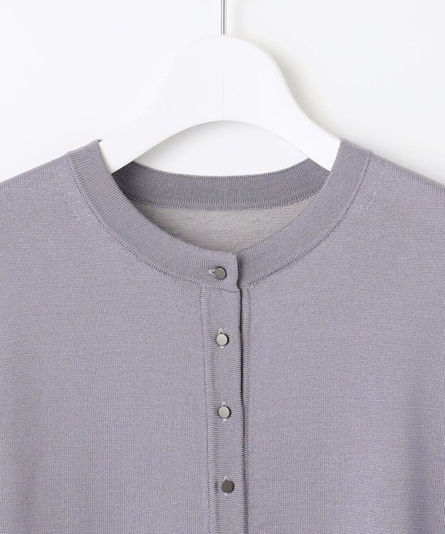 自由区 L 【アンサンブル対応】アセテートコットン カーディガン モーヴ