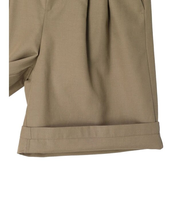 Green Parks 綿麻混ハーフパンツ Black