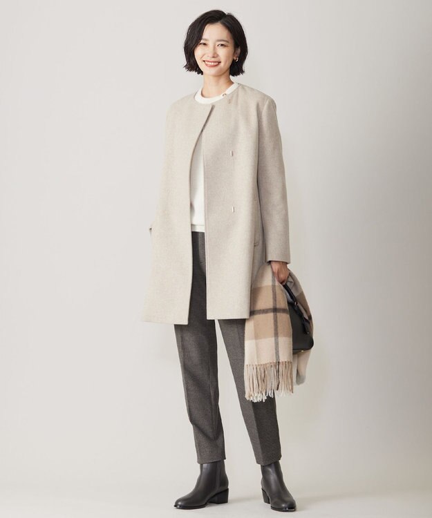 J.PRESS LADIES カシミヤチェック マフラー ベージュ系3