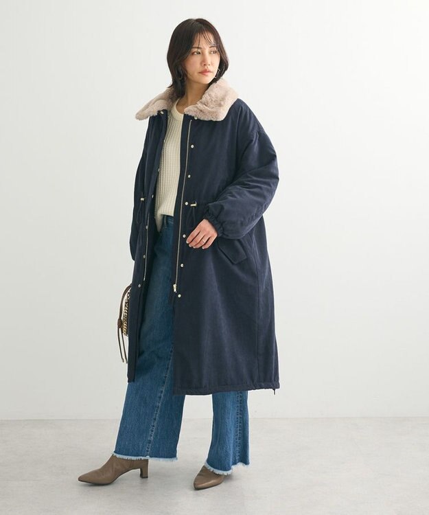 Green Parks ・ＥＬＥＮＣＡＲＥ　ＤＵＥ　中綿モッズコート Navy