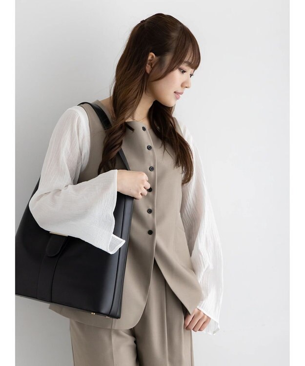 Te chichi スクエアネックジレ【AOYAMA FASHION ASSOCIATION × Te chichi】 モカ