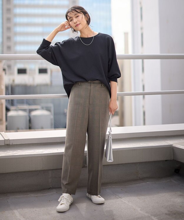 ANY L 【洗濯機可】かのこドルマンプルオーバー ブラック