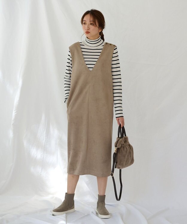 ANY リブインスニーカーブーツ グレー